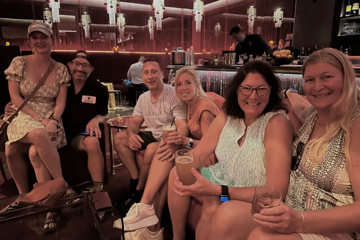 Speakeasy guest posing for a photo