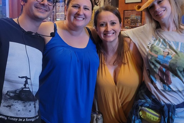 a group of people posing for the camera