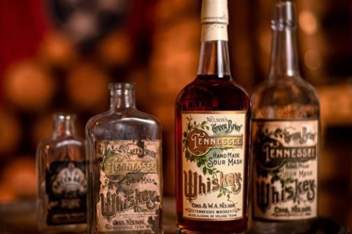 Green Brier Tennessee Whiskey a bottle