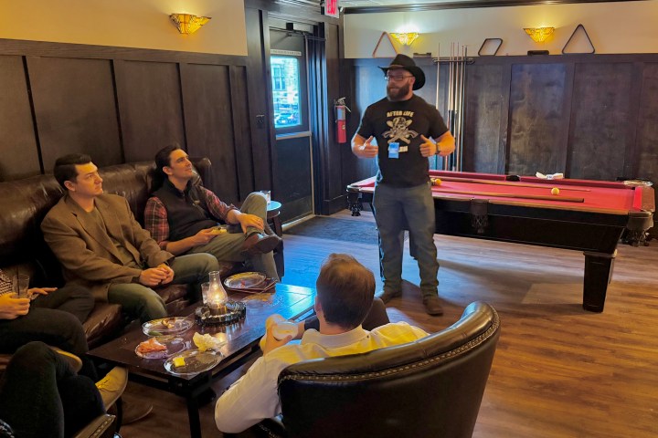 Matt Speakeasy Nashville Tour a group of people sitting in a room