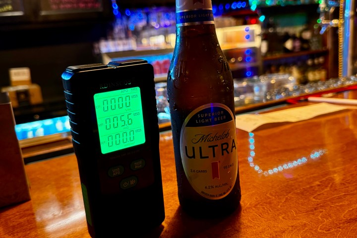 a bottle of beer on a table