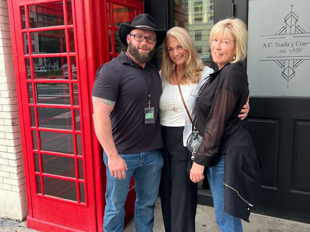 a person standing in front of a building