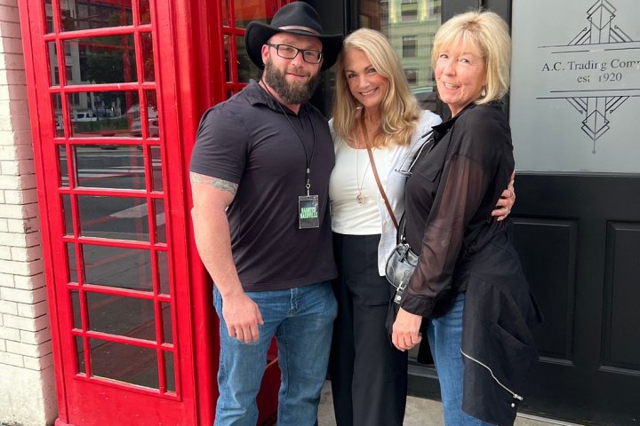 a person standing in front of a building